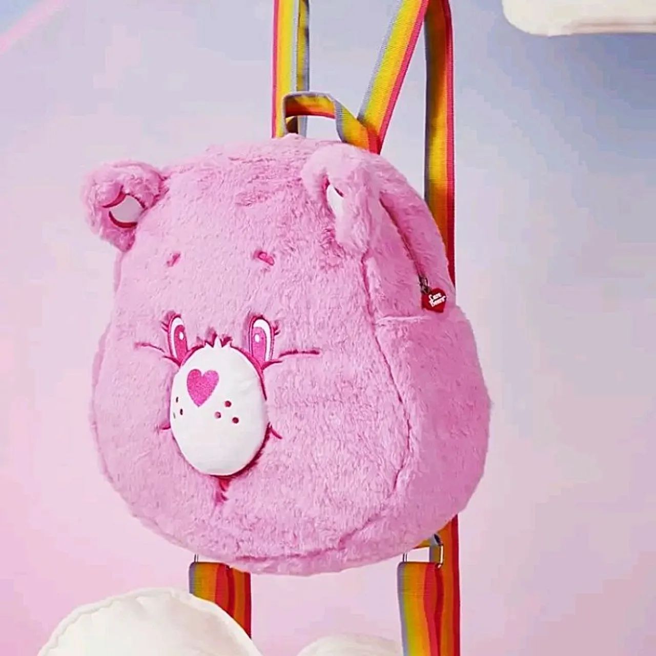 Mochila Grande Pelúcia Care Bears Rosa - Foto 5