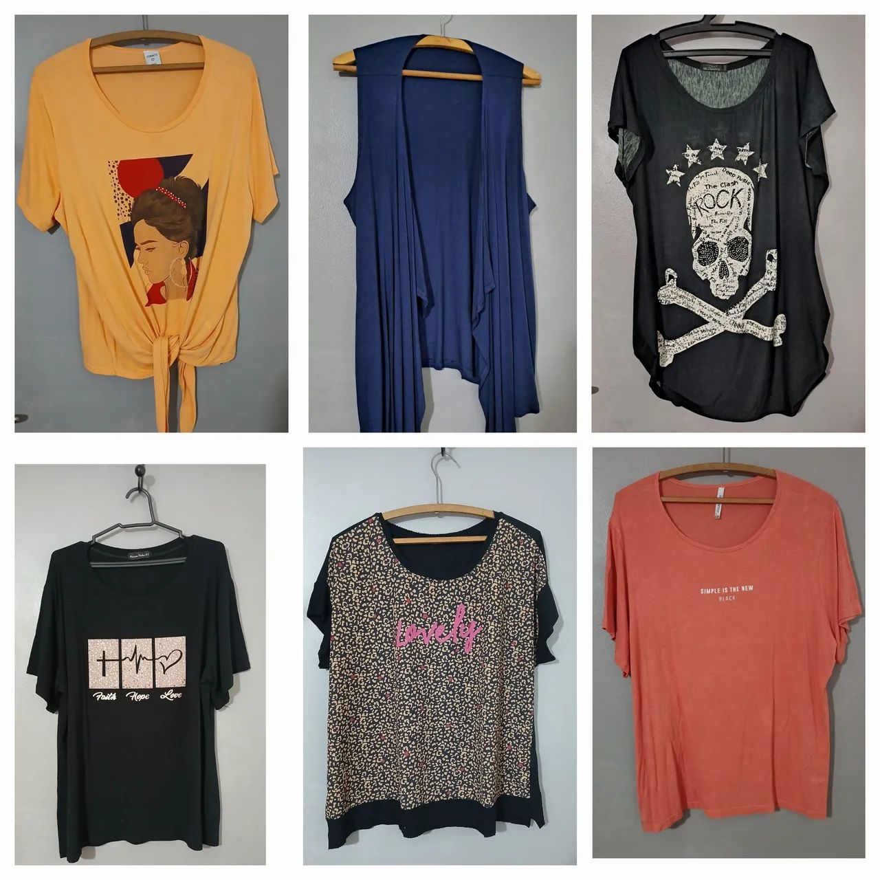 Lote com 35 peças plus size moda feminina 