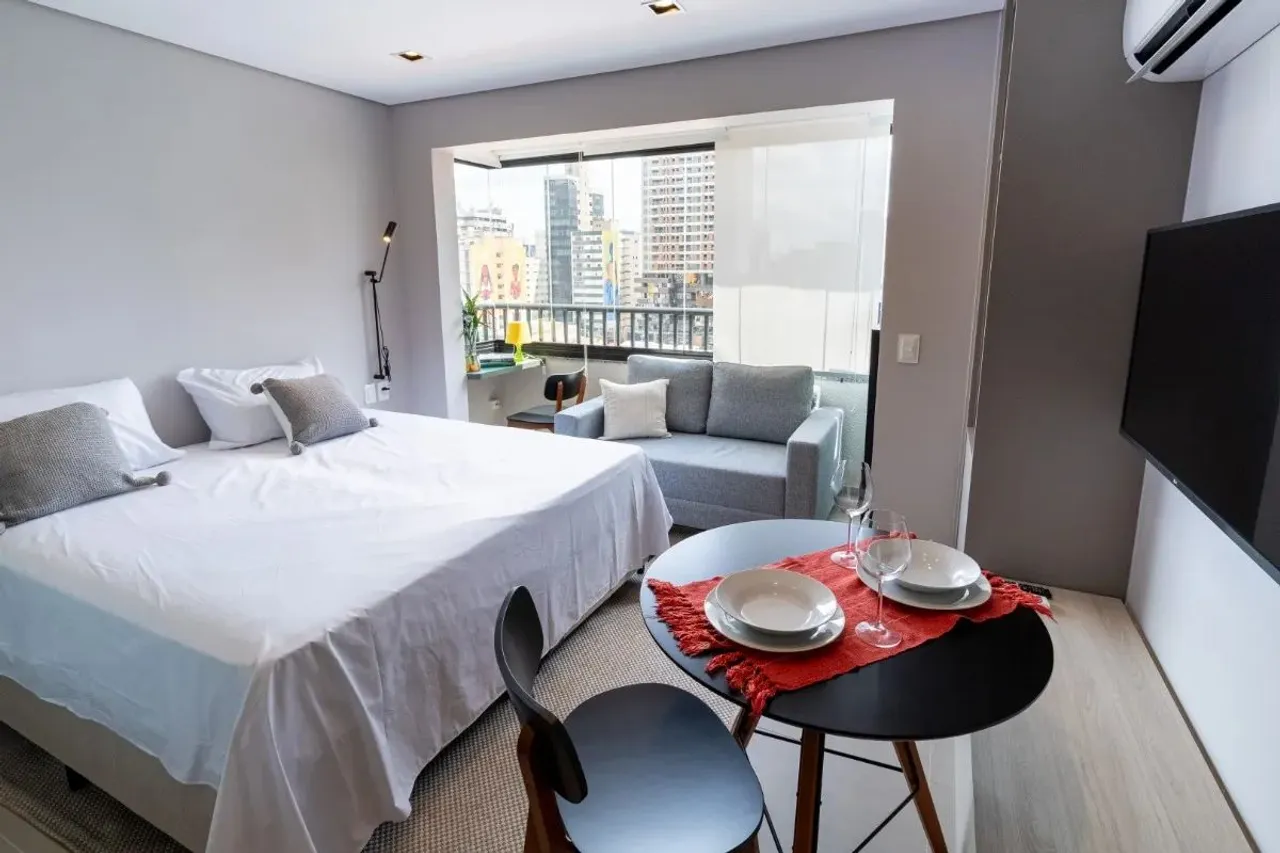 Studio para venda e locação com 1 quarto, sendo 1 suíte, 25m²