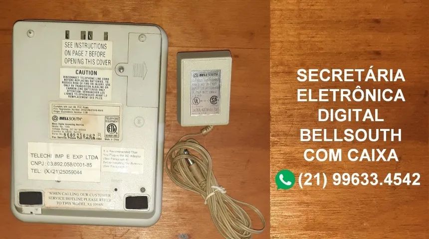 Secretária eletrônica digital Bellsouth com caixa e manual. - Foto 6
