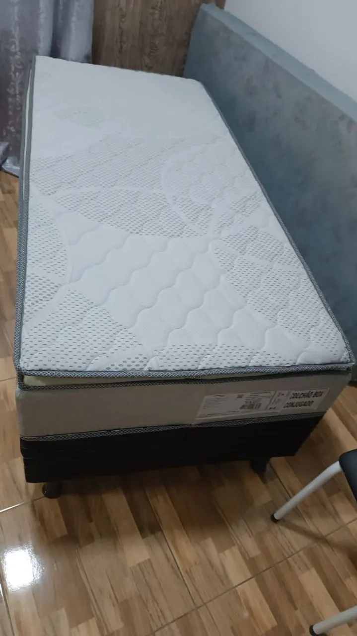 Cama Box Solteiro Confortável e Resistente