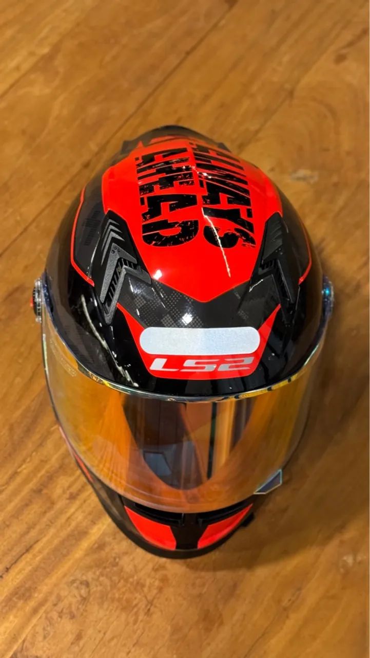 Capacete LS2 Preto/Vermelho - Foto 5