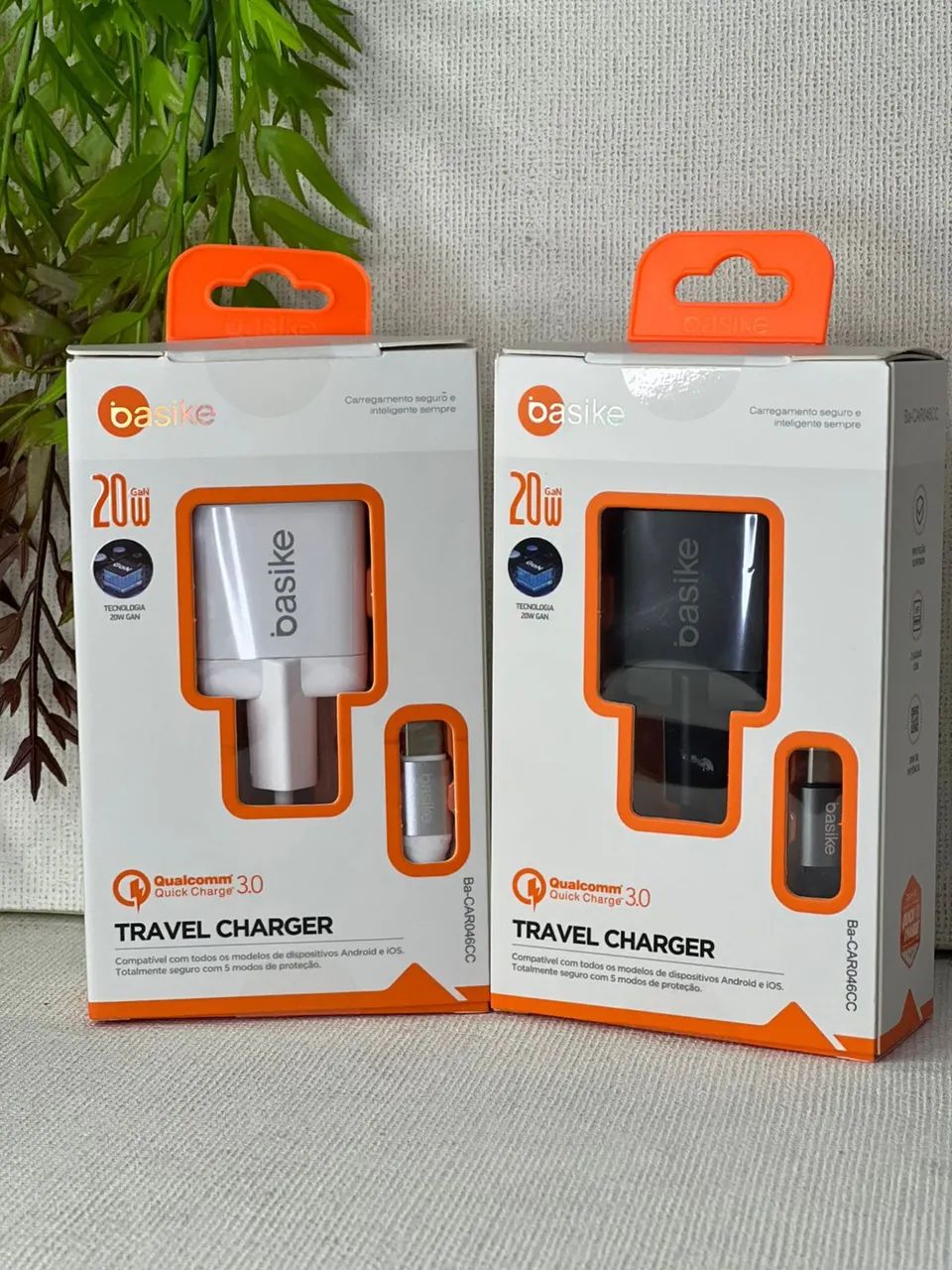 CARREGADOR BASIKE TIPO C Compatível com Android e iOS