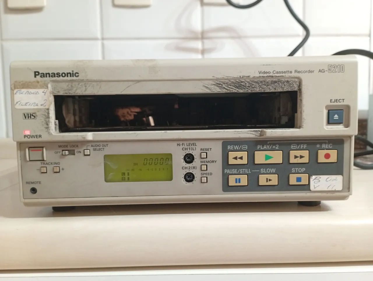 Aparelho Vídeo Cassete VHS Recorder AG-5210 Panasonic 