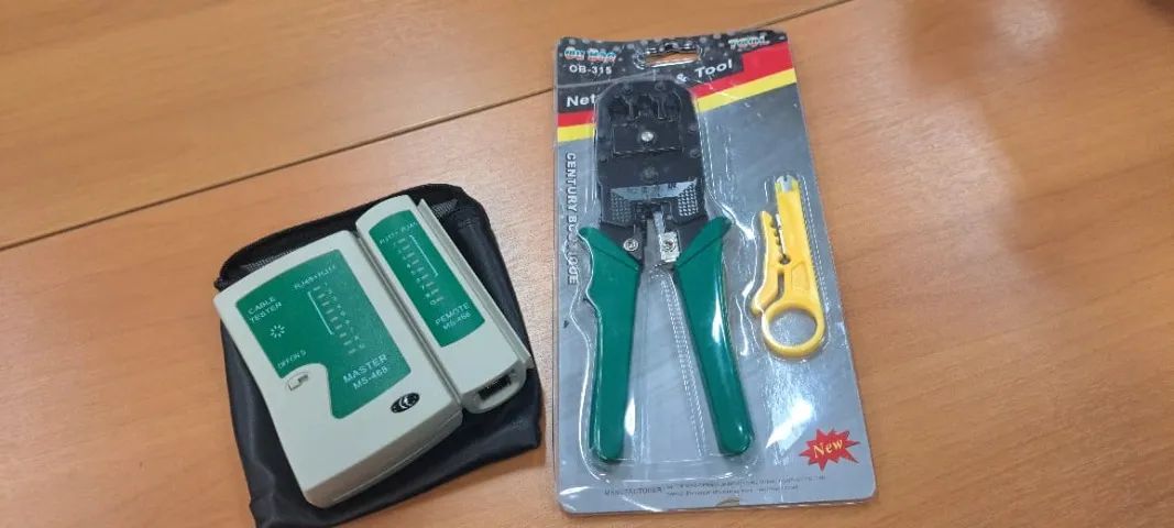 Alicate Crimpar Rj45 E Rj11 + Testador Cabos Rede