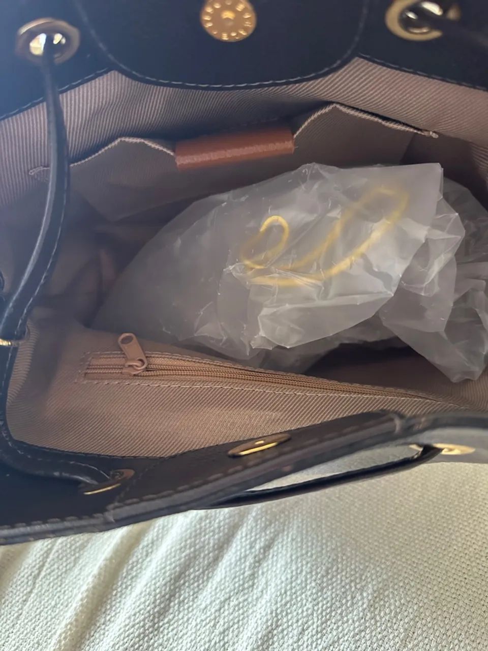 Bolsa em Couro Café  - Foto 4