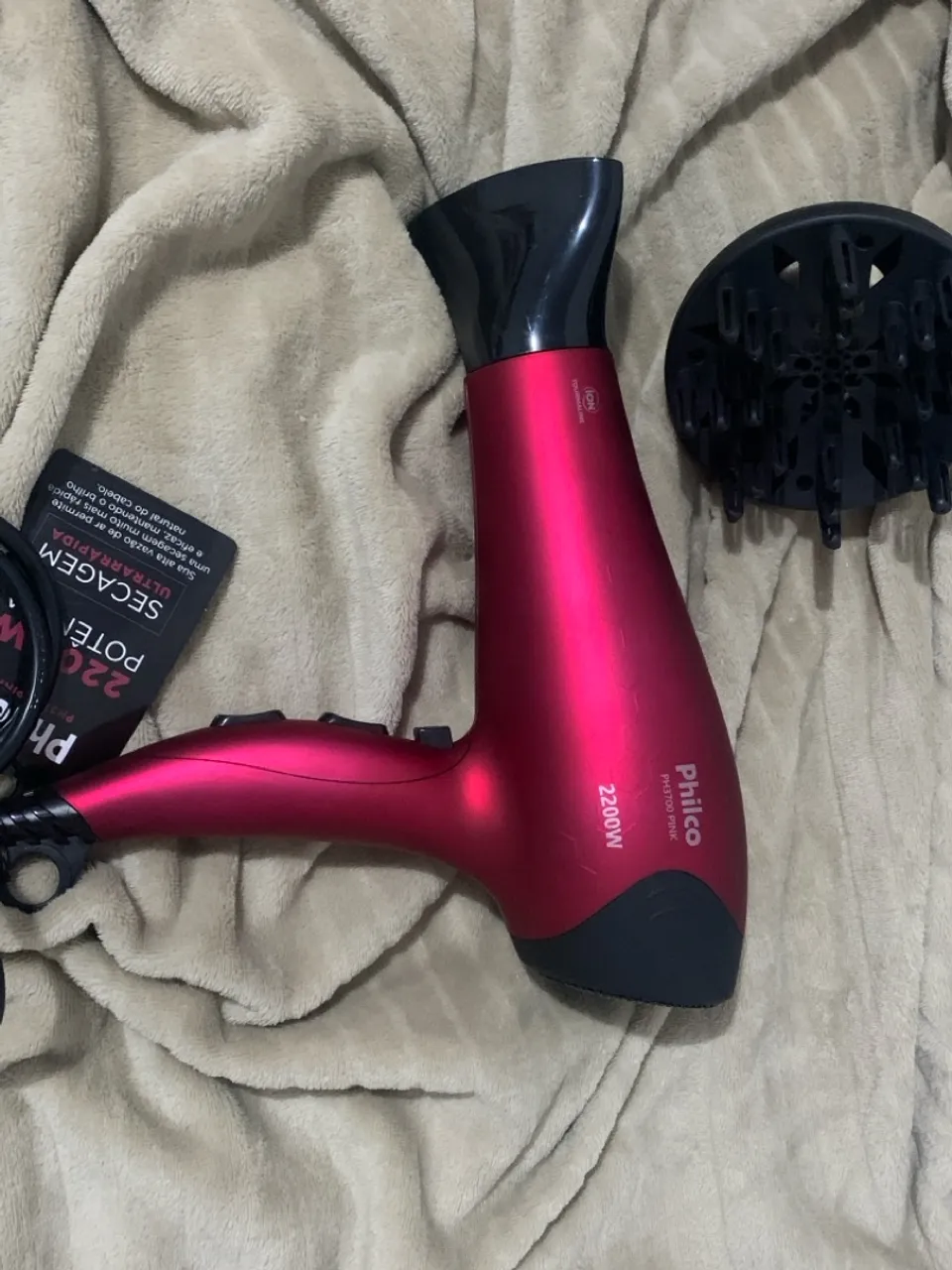 Secador de Cabelo Philco 2200W - Rosa