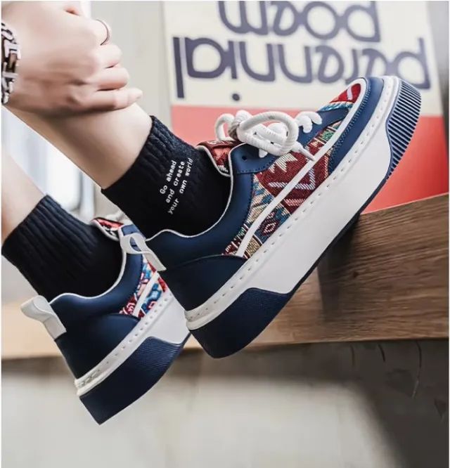 Tênis Unissex Casual Estilo Skate | Antiderrapante, Vulcanizado, Novo - Foto 4