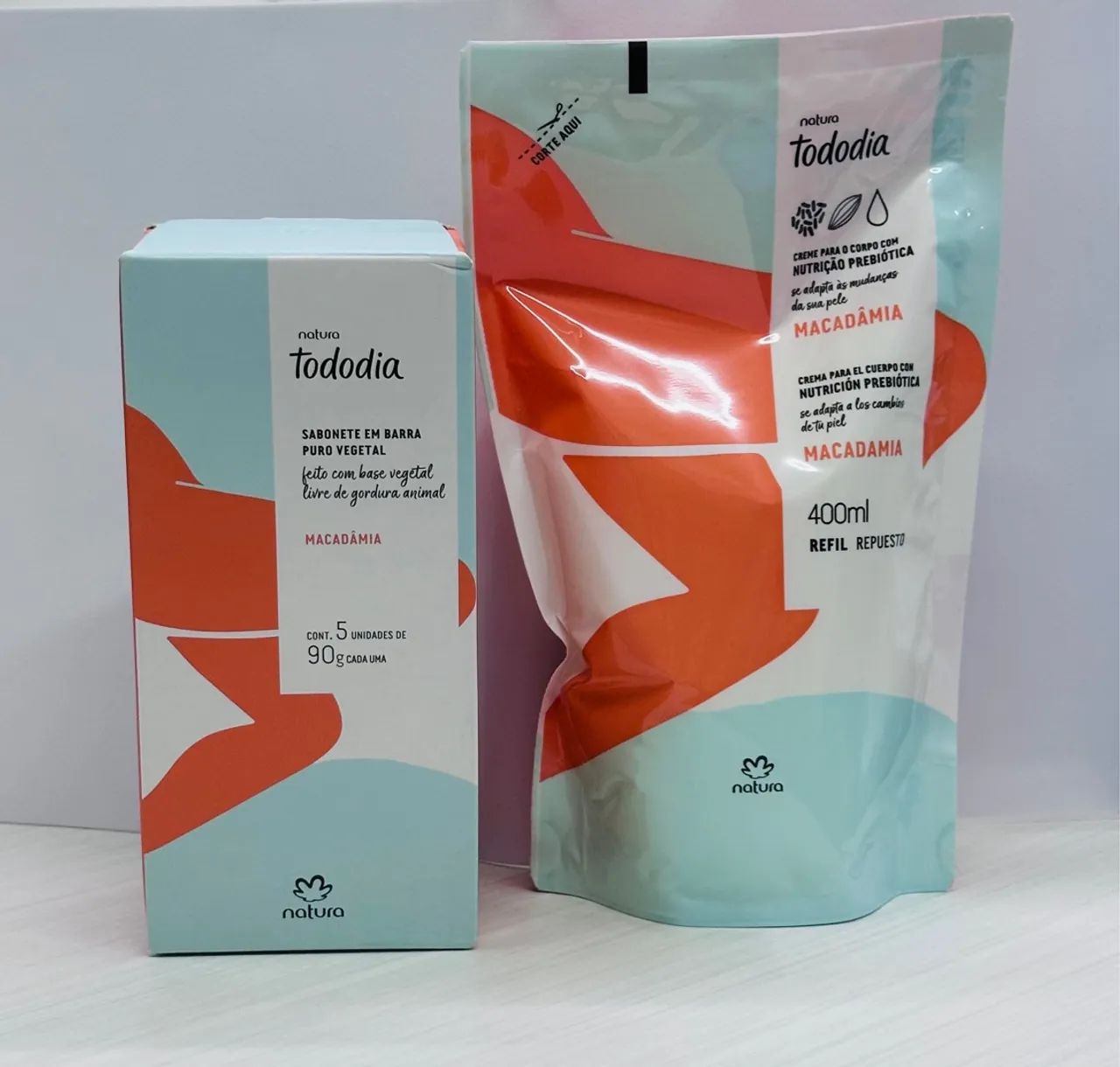 Kit Natura Tododia Macadamia - Sabonete em Barra e Refil Creme Corporal