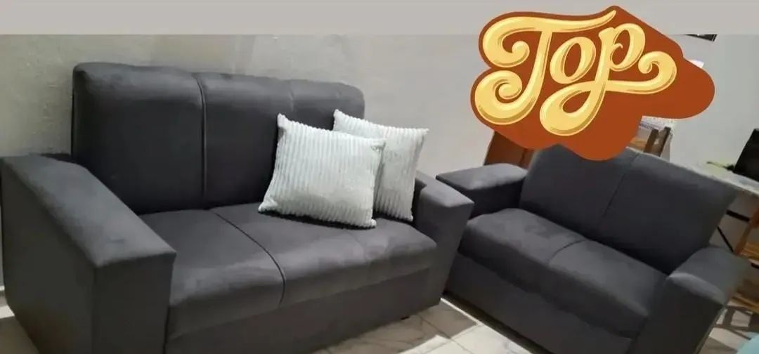 Conjunto de Sofá 2x3Lugares Cinza