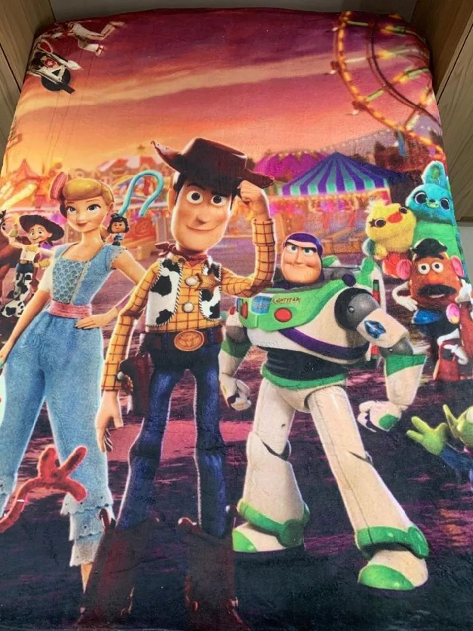 Manta peluciada solteiro com vários temas disponíveis Toy Story/ Mario/ Homem Aranha