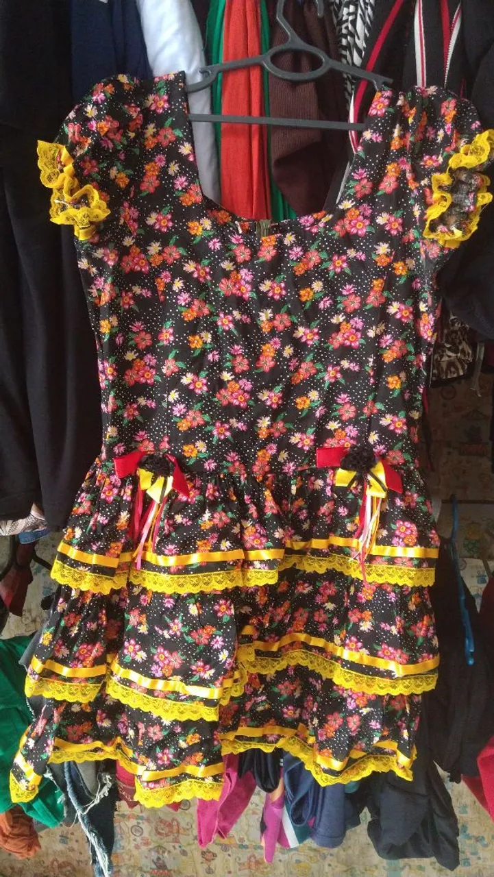 Vestido Infantil Floral Festa Junina