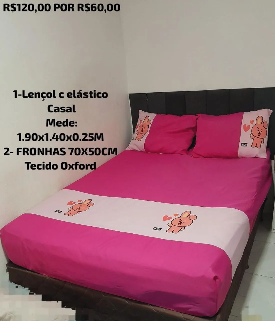 Jogo de Cama Casal 100% Oxford - Promocao! - Foto 4