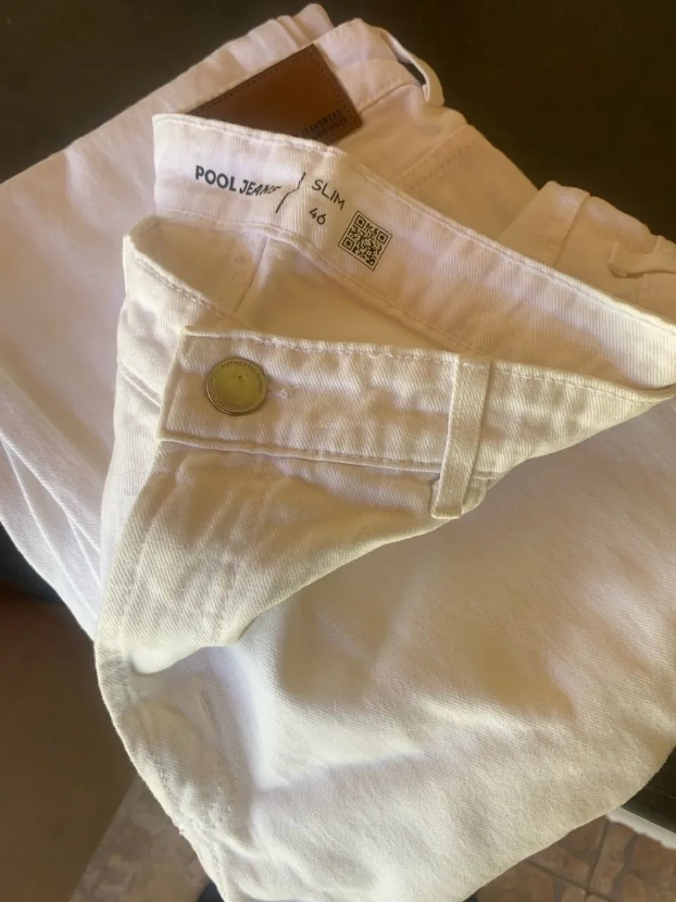 Calça Jeans Branca - Tamanho 46 - Foto 3