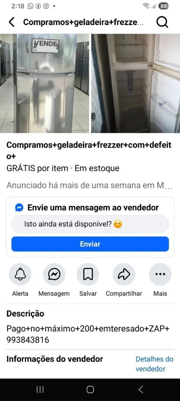 2 Geladeira com defeito  - Foto 3