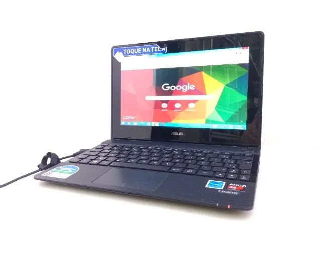 Netbook Asus tela touch 12" AMD 2GB Ram 64 bits 320GB HD Usado