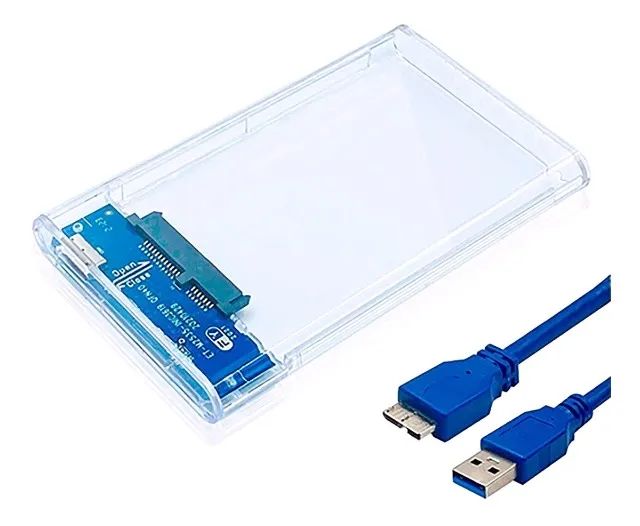 Case externo para HD de notebook SSD SATA 3 com USB 3.0 6Gbps Novo - Foto 2