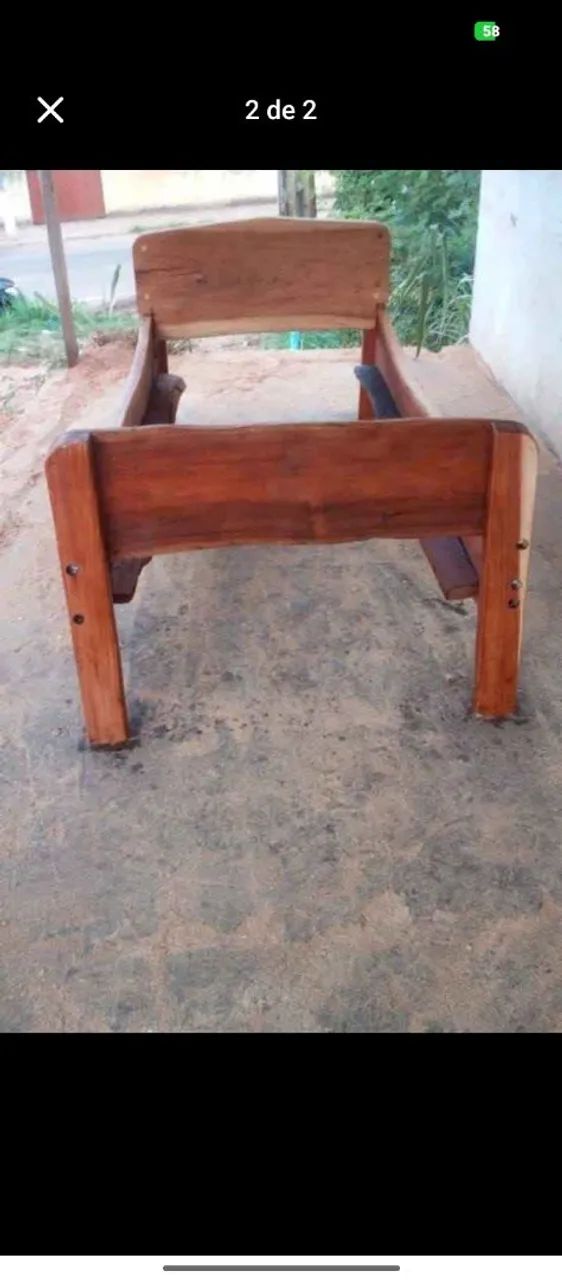 Cama de solteiro rústica já tem grande 