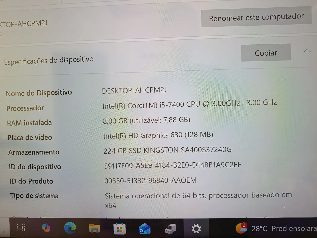 Desktop Core i5 com SSD de 240GB  - Foto 4