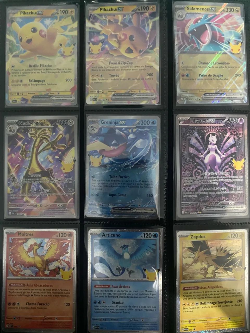 Vendo combo cartas 30 anos Pokémon 
