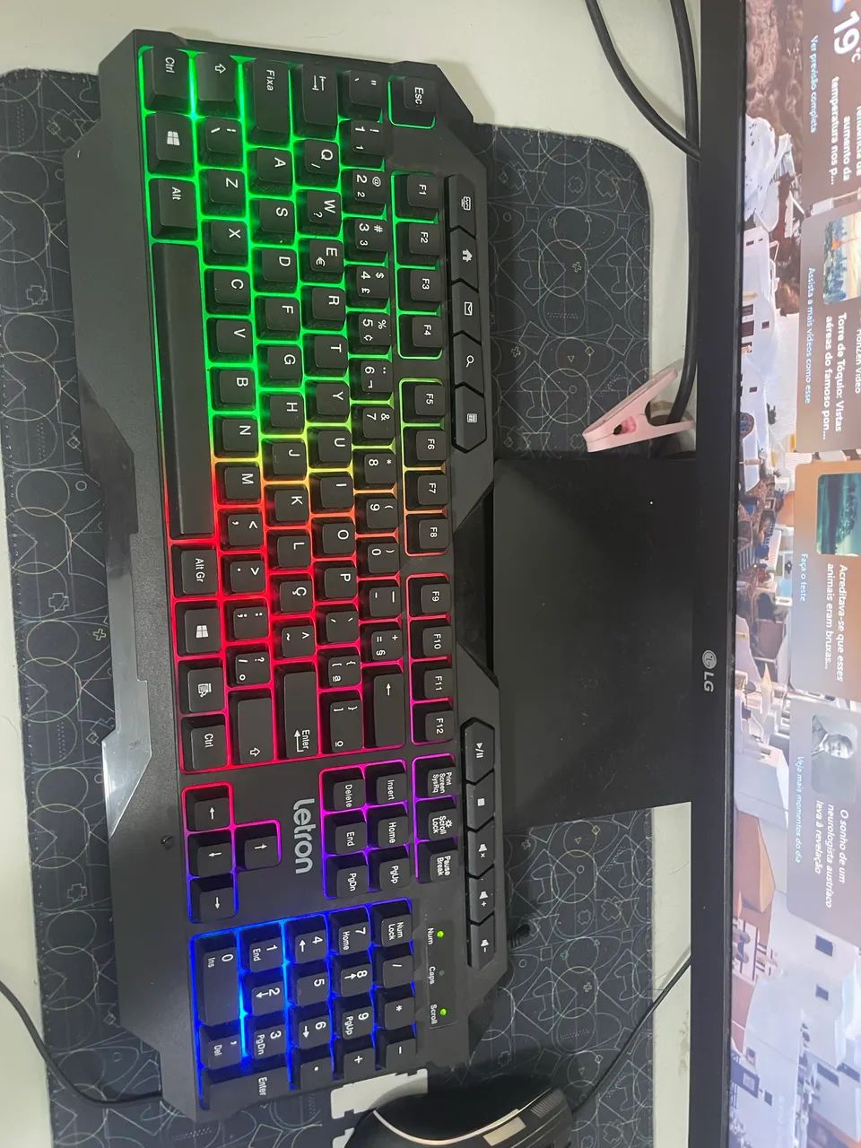 Teclado membrana Letron (Com Led) - Foto 2