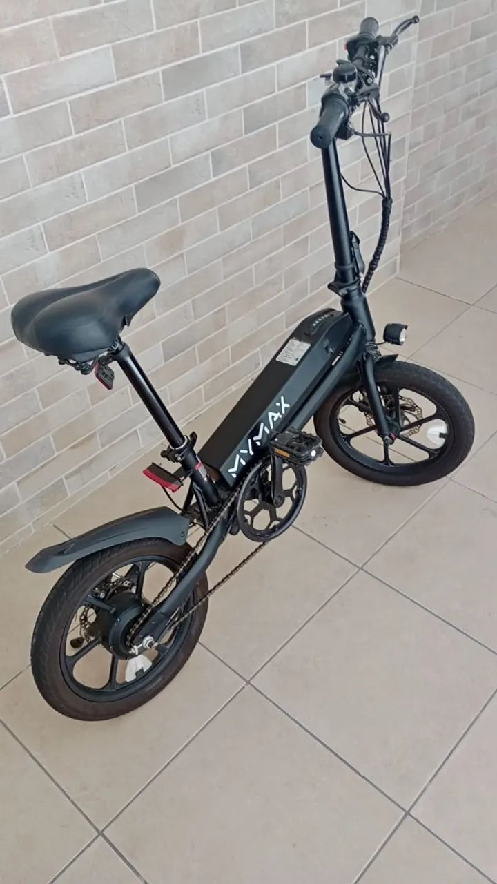 Bicicleta Elétrica Mymax Myway 4.0 Dobrável 16 Aro 25km/h Bateria 7.5Ah Preta - Foto 3