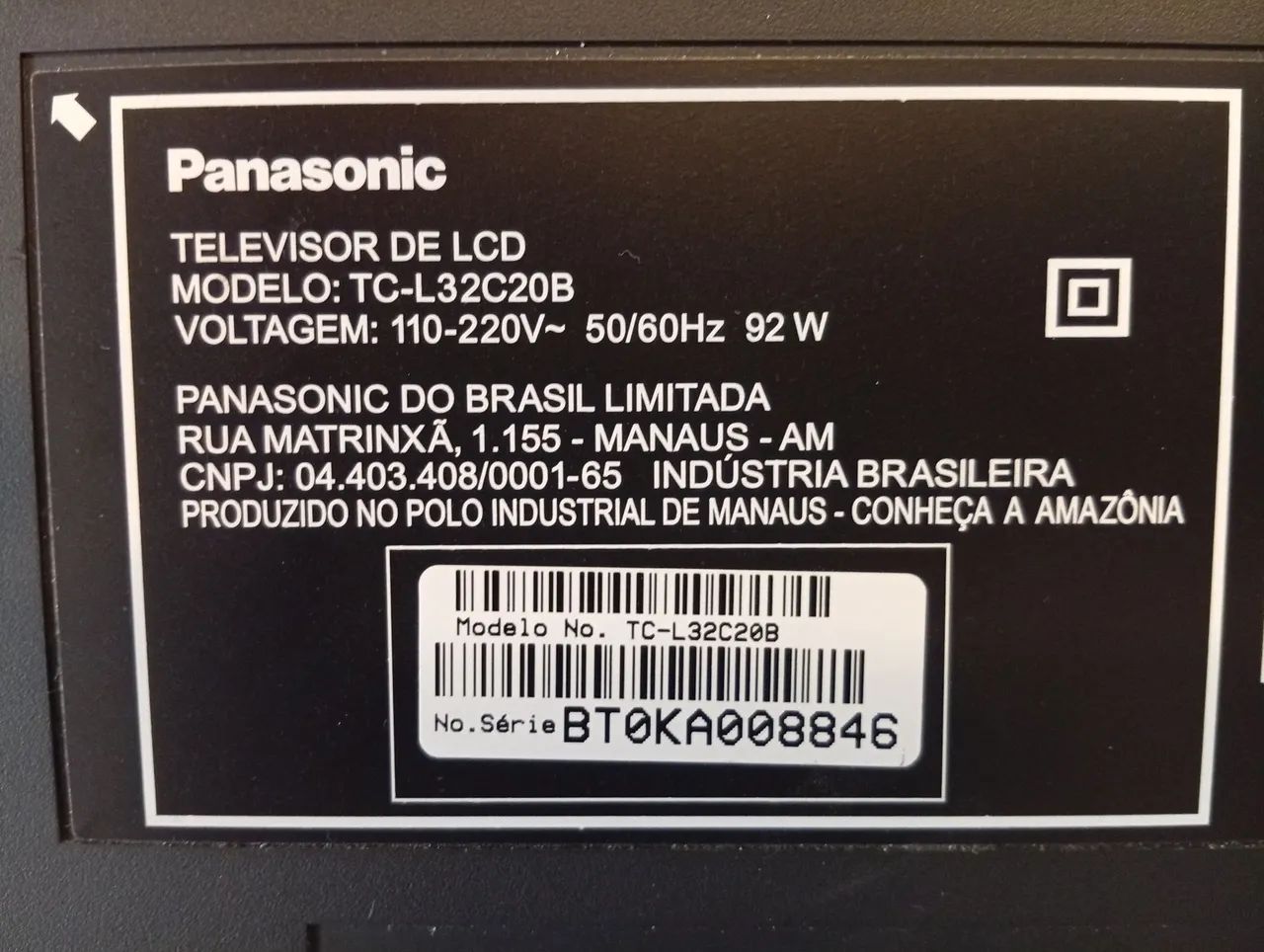 Televisão Panasonic 32 polegadas 