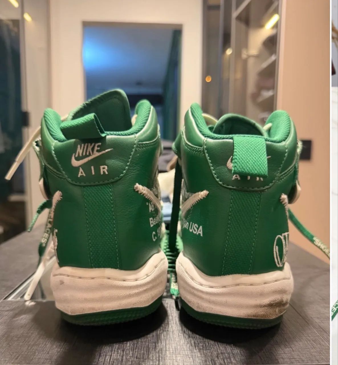 Offwhite x Nike Air Force 1 Mid - Leather Pine Green 41 - Calçados