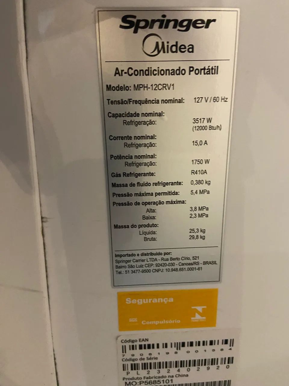 Ar condicionado springer 12000 BTS/h - Foto 4