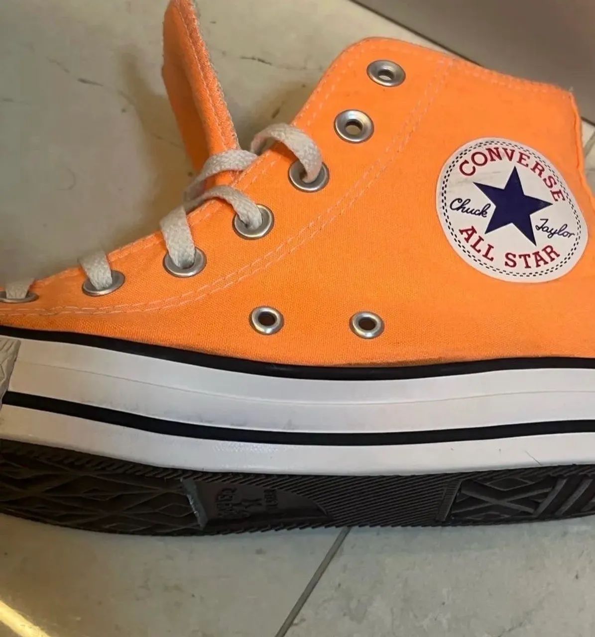 all star laranja neon 36 - Foto 5