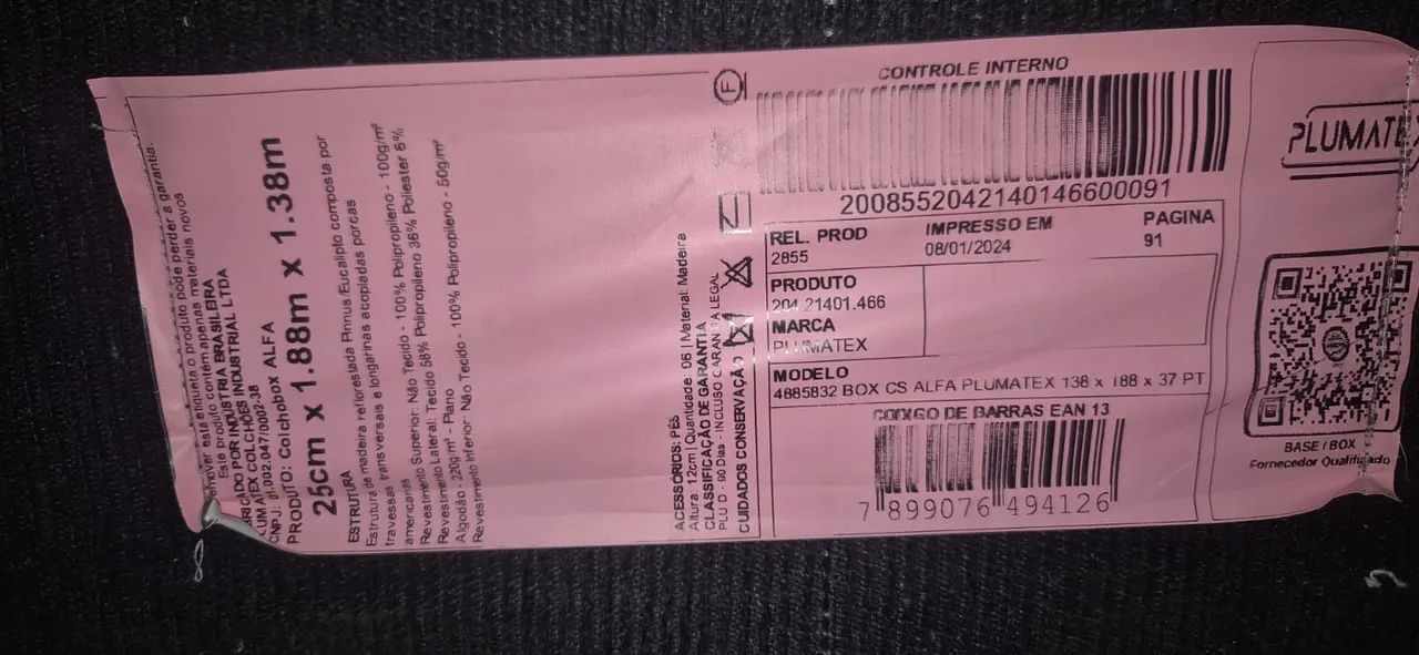 Cama de casal - Colchão +box - Plumatex - Foto 2
