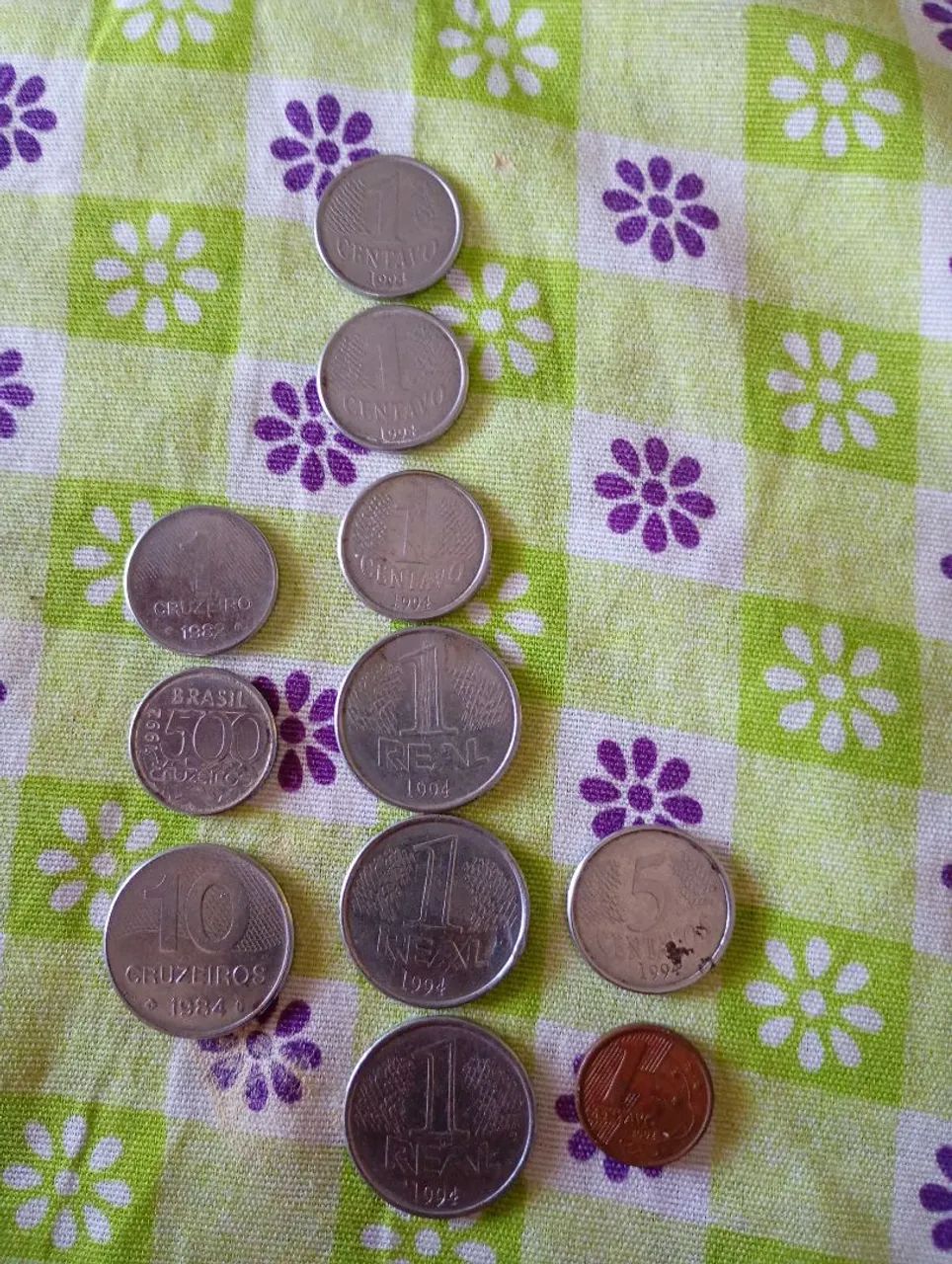 Moedas antigas 1994 1984 1992 1982 2002
