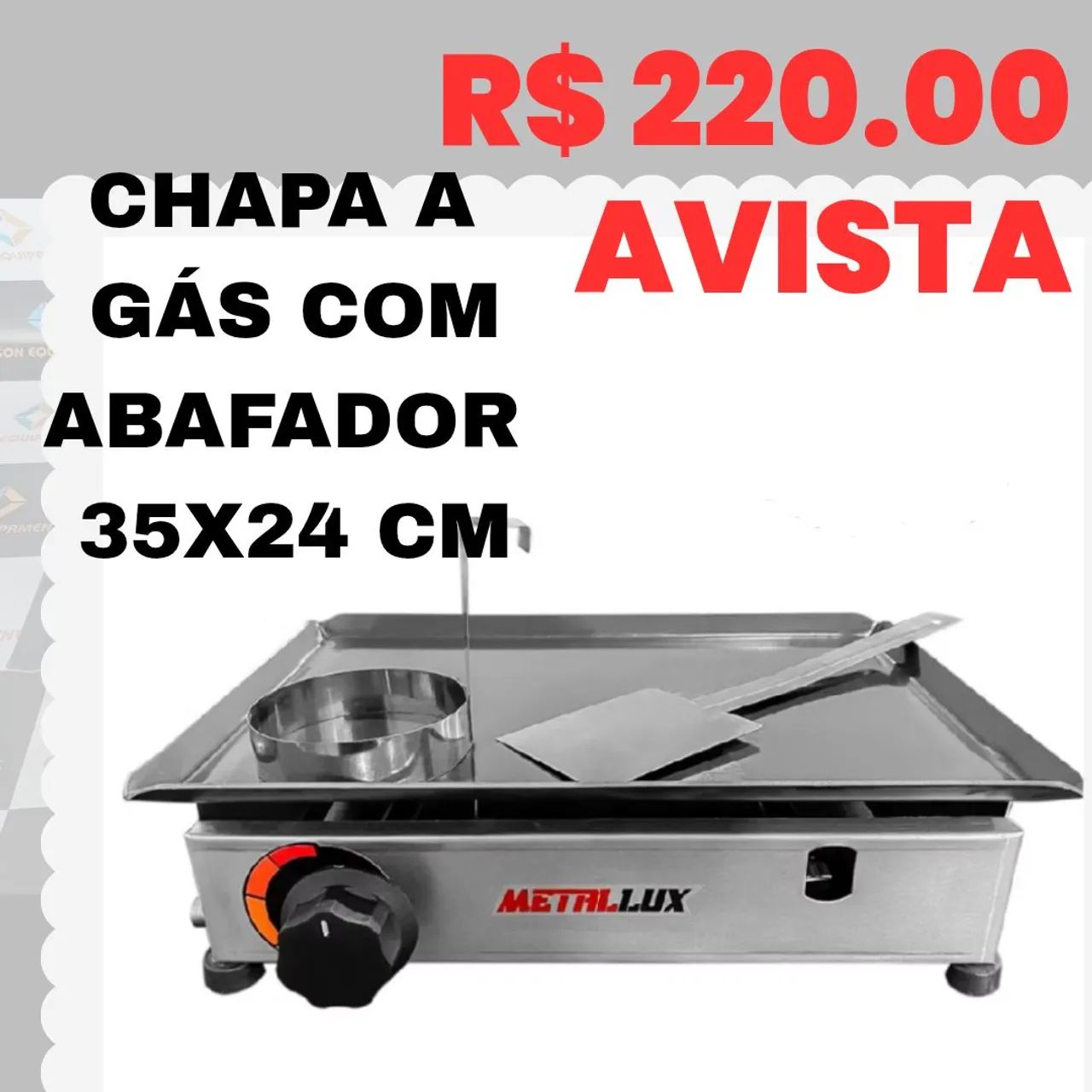 Chapa a gás 35x24