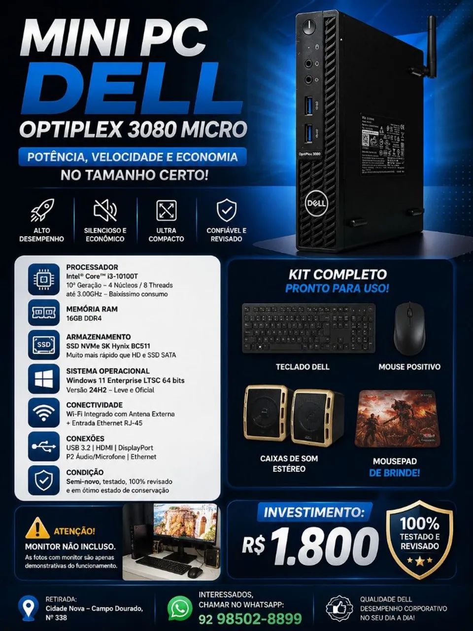 Mini PC Dell OptiPlex 3080