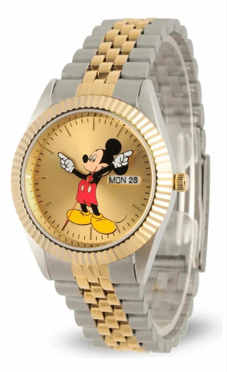 Relógio Mickey Mouse Para Homem, Design Clássico E Elegante