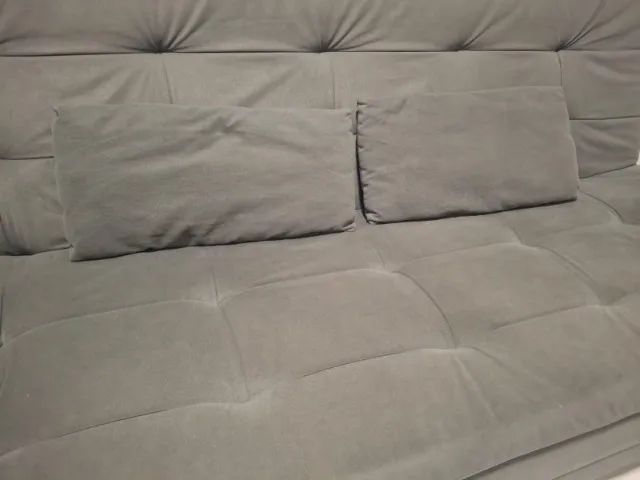 Sofá-Cama Cinza Retrátil/Reclinável - Ótimo Estado - Foto 5