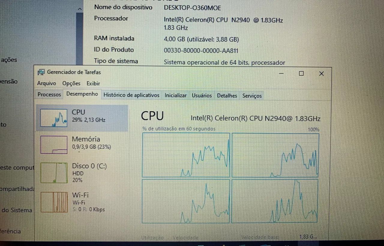 Notebook Acer QuadCore 4GB SSD120 - Foto 5