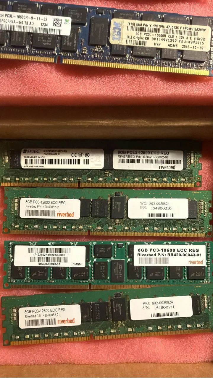 Conjunto Memórias RAM de servidores