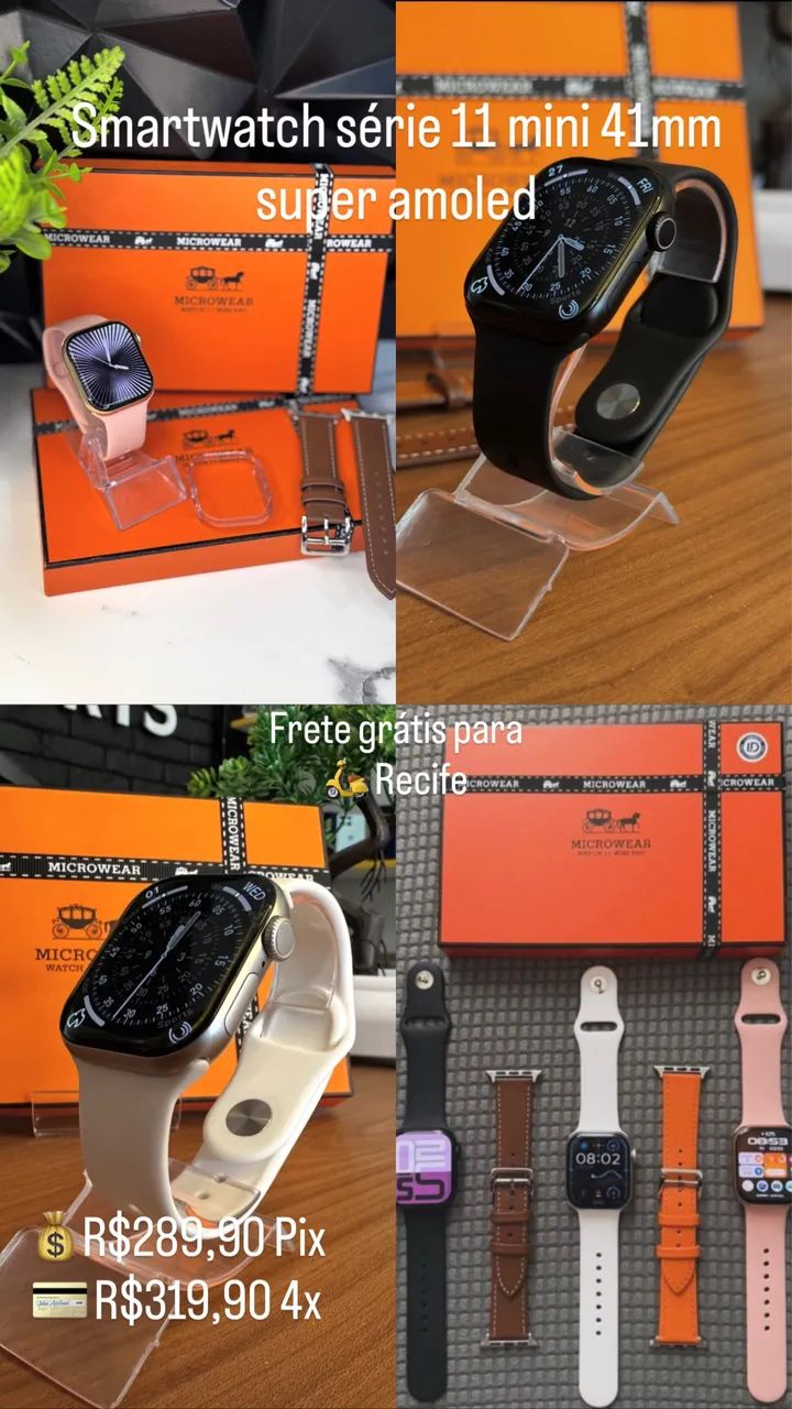 Smartwatch série 11 mini 41mm super amoled 