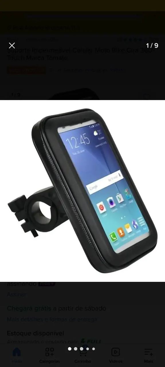 NOVO - Porta celular para moto e bike TOMATE