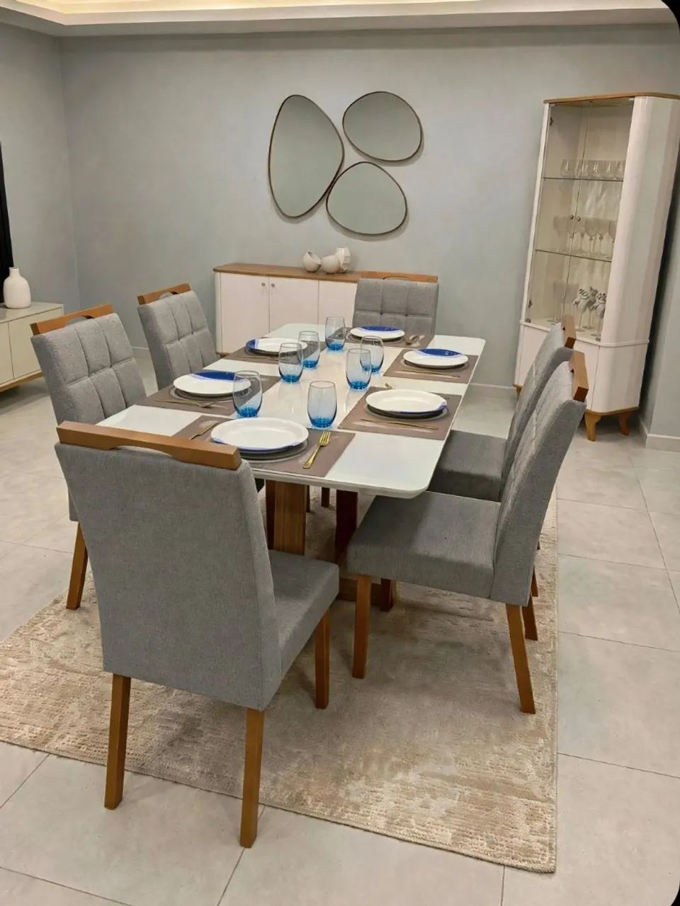 MESA EM MADEIRA COM 6 CADEIRAS  - Foto 2