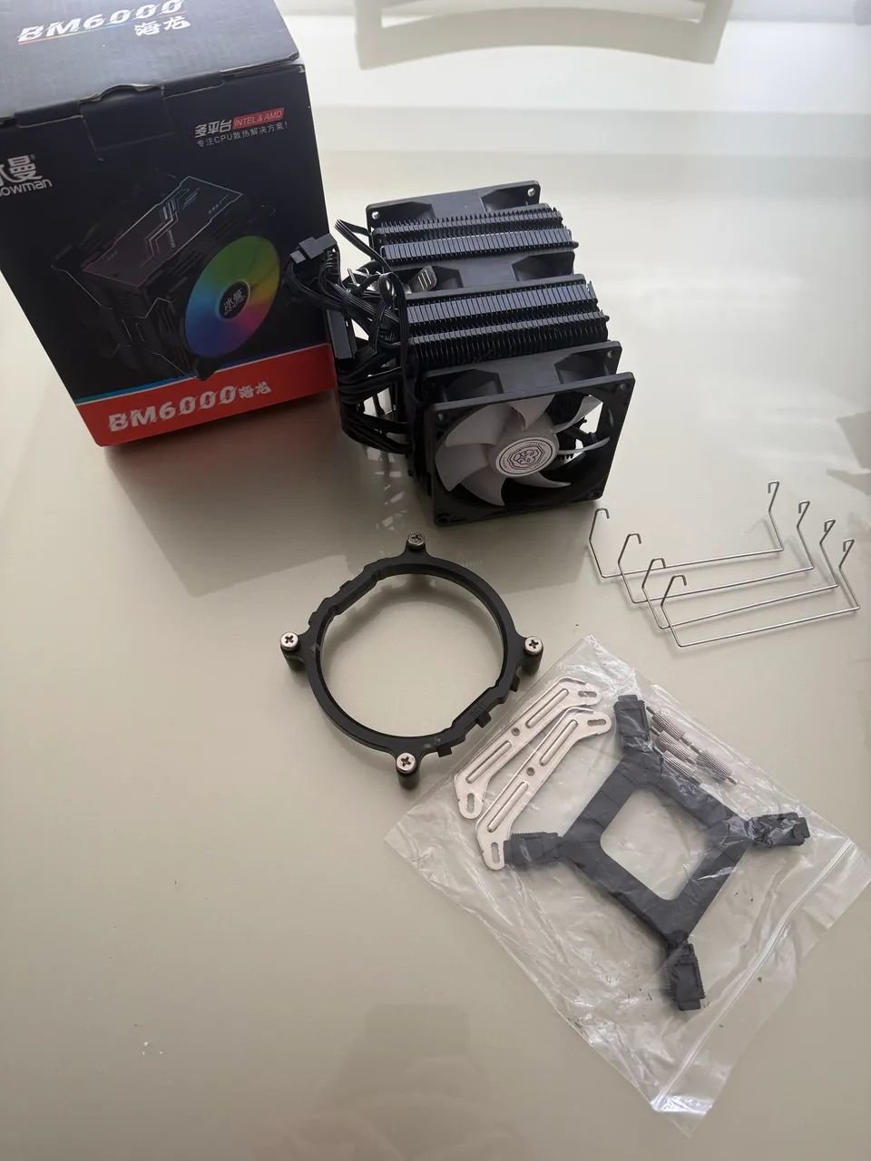 SUPER CPU COOLER SNOWMAN BM6000 6 HEATPIPES 2 FANS - Foto 2