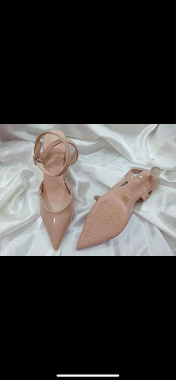 Salto Scarpin Bege Nude - Foto 2