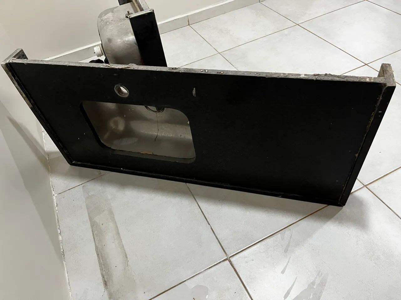 Pia e lavabo de mármore 