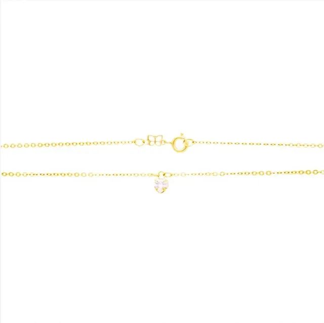 GARGANTILHA BANHADA A OURO 18K COM ZIRCÔNIA DE CORAÇÃO NOVO LACRADO - Foto 2