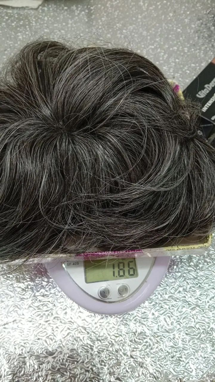 Prótese capilar masculina cabelo humano  - Foto 5