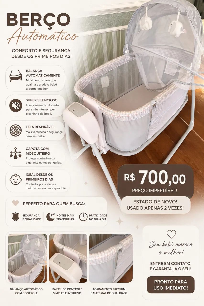 Berço balança automaticamente  - Foto 4