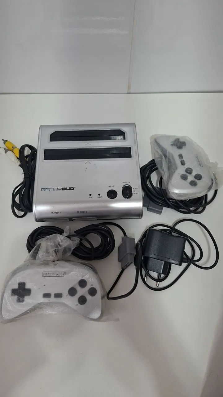 Videogame RetroDuo completo (Console duplo super nintendo e nintendinho - snes e nes )