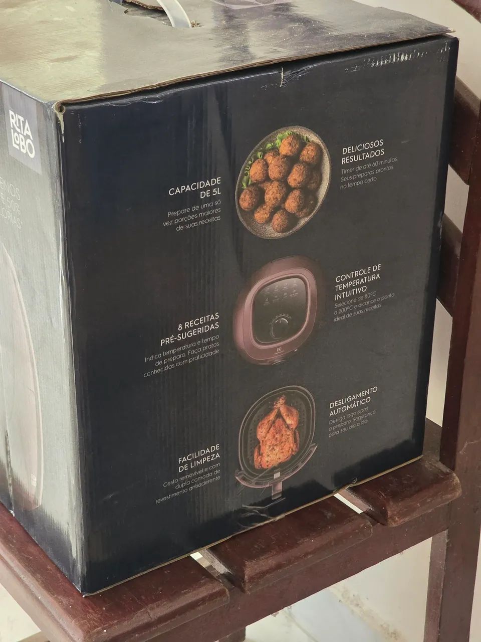 Fritadeira Air Fryer Electrolux 5L 1700W Rita Lobo EAF51 LACRADA com NF - Foto 2