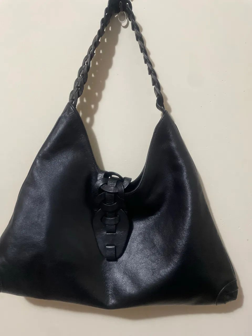 Bolsa de Couro Preta 